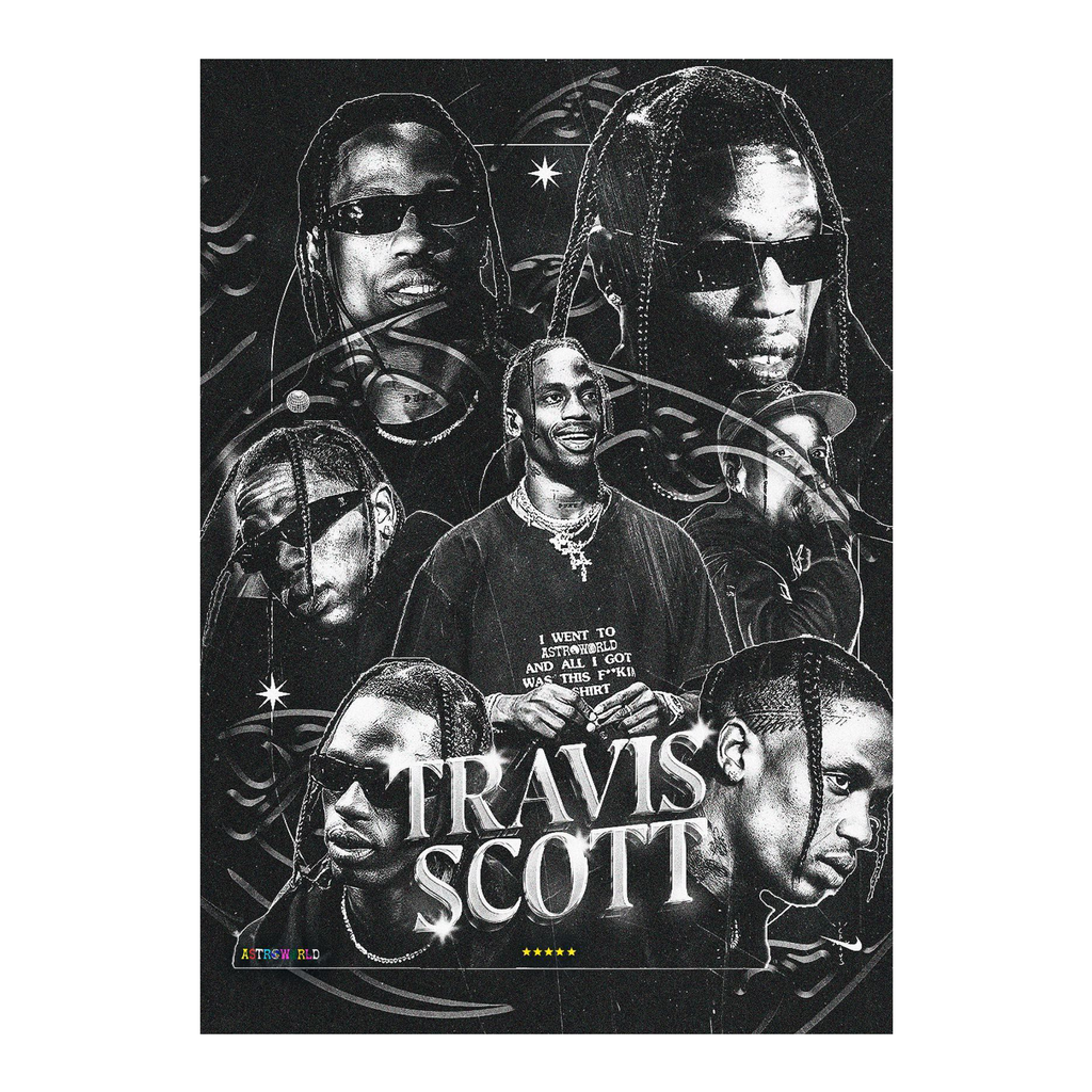 Black Out Astroworld Print | Travis Scott Album Print