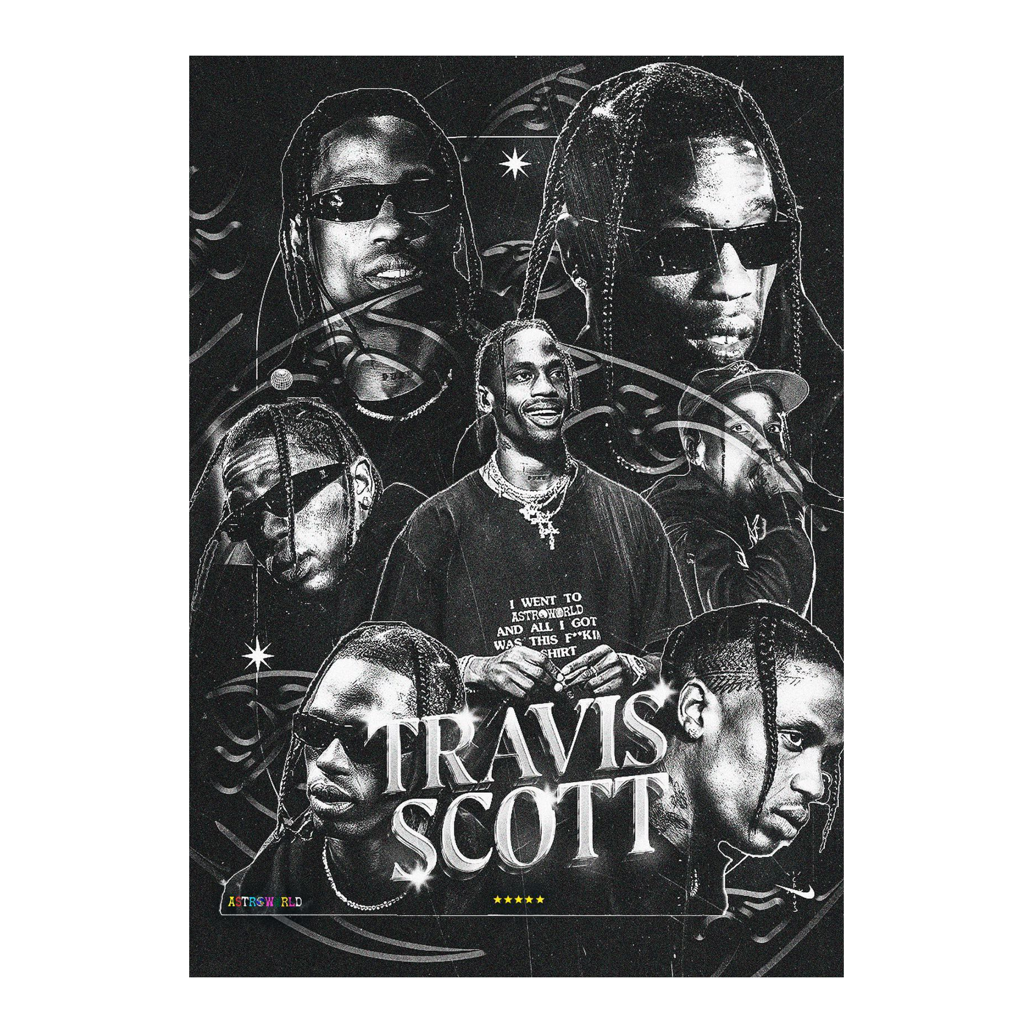Black Out Astroworld Print | Travis Scott Album Print