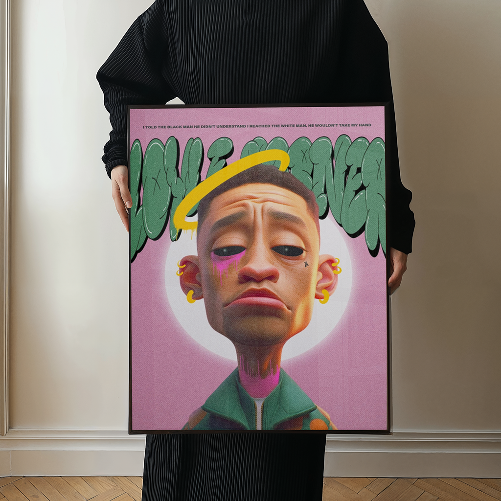 Loyle Carner Caricature Poster | Loyle Carner Wall Decor