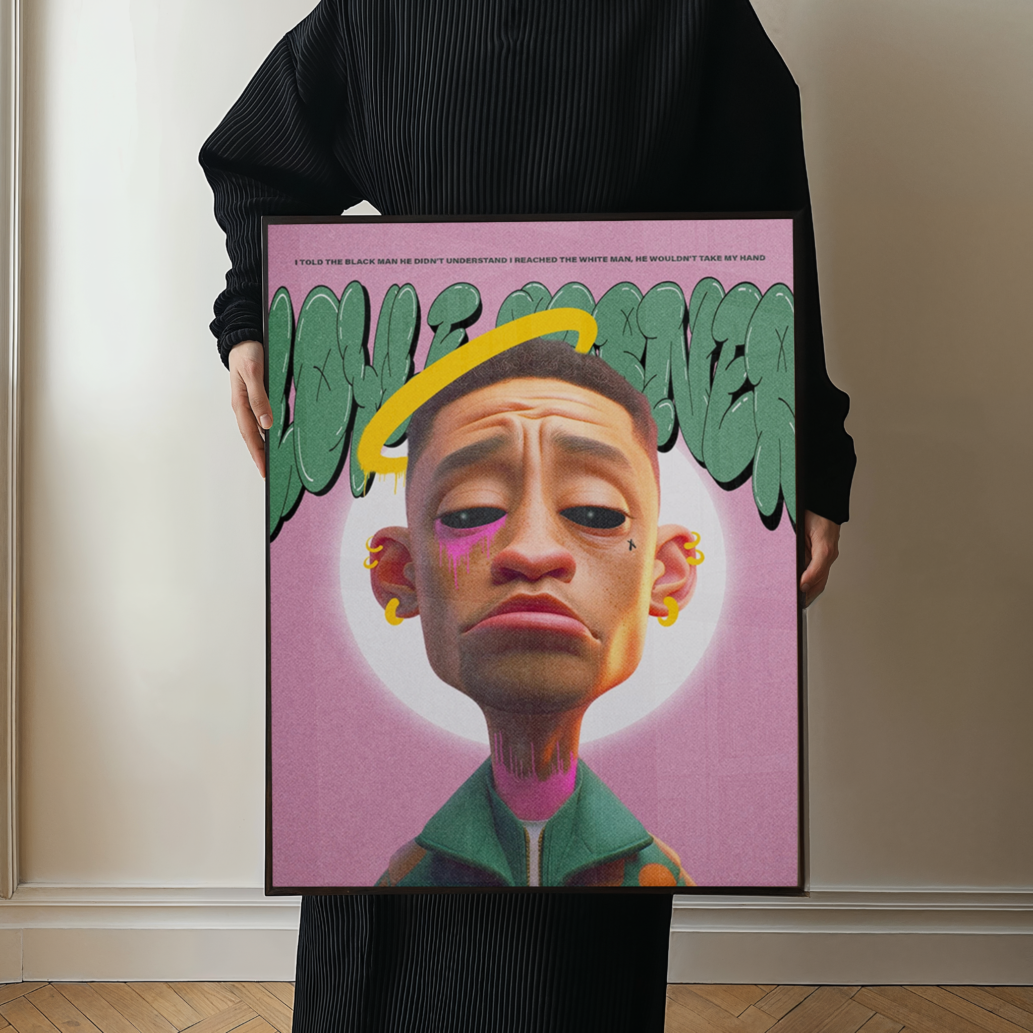 Loyle Carner Caricature Poster | Loyle Carner Wall Decor