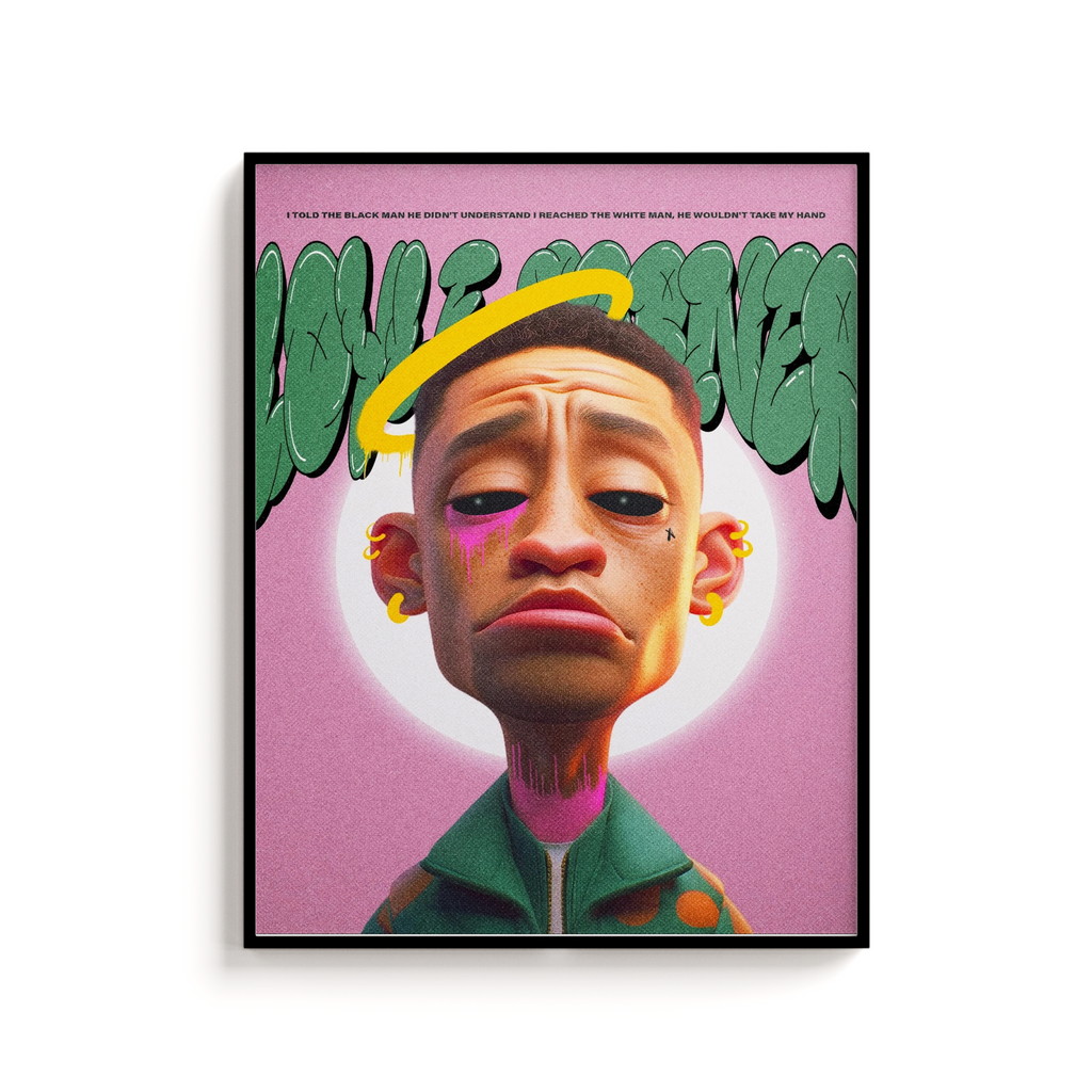 Loyle Carner Caricature Poster | Loyle Carner Wall Decor