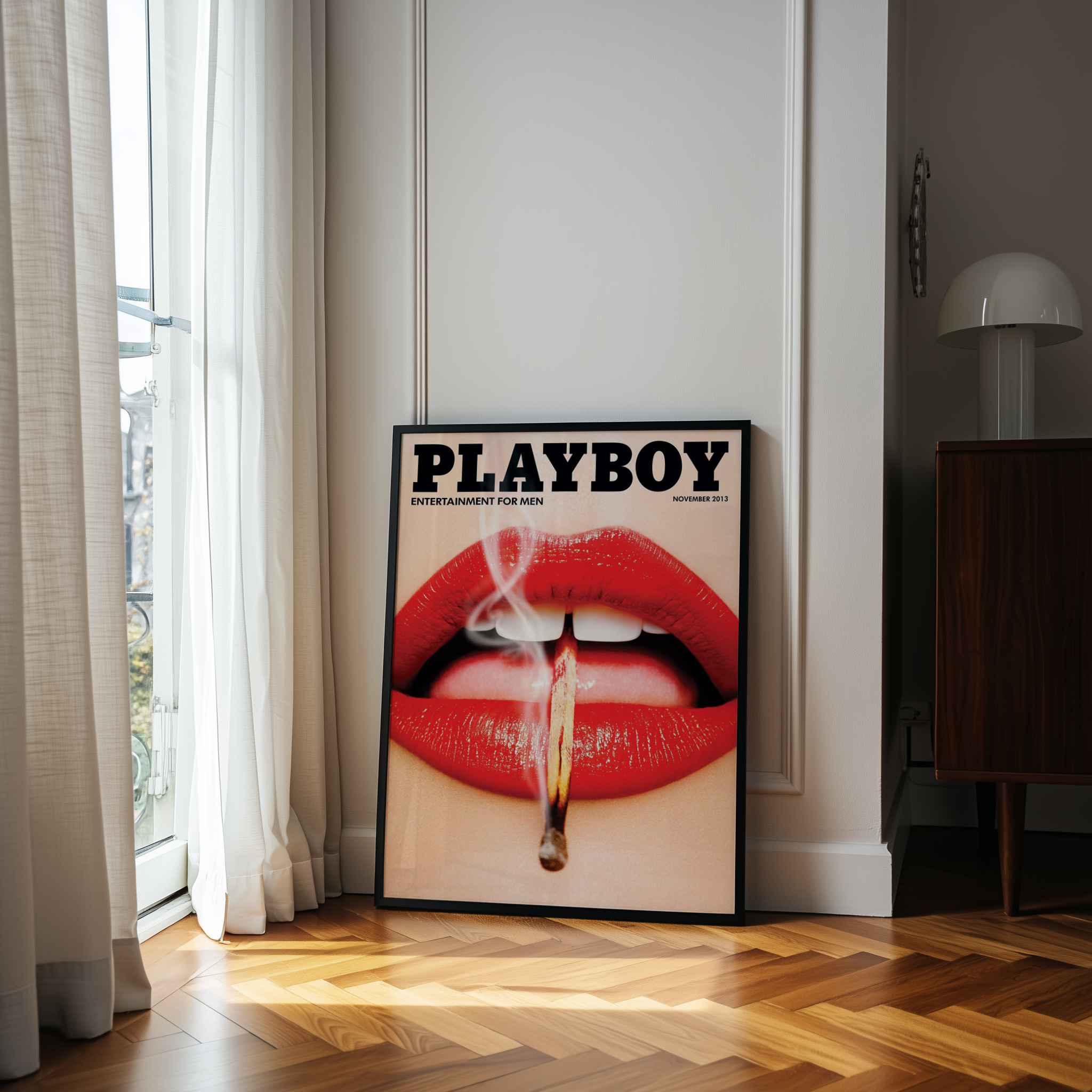 Playboy Smoking Match Poster
