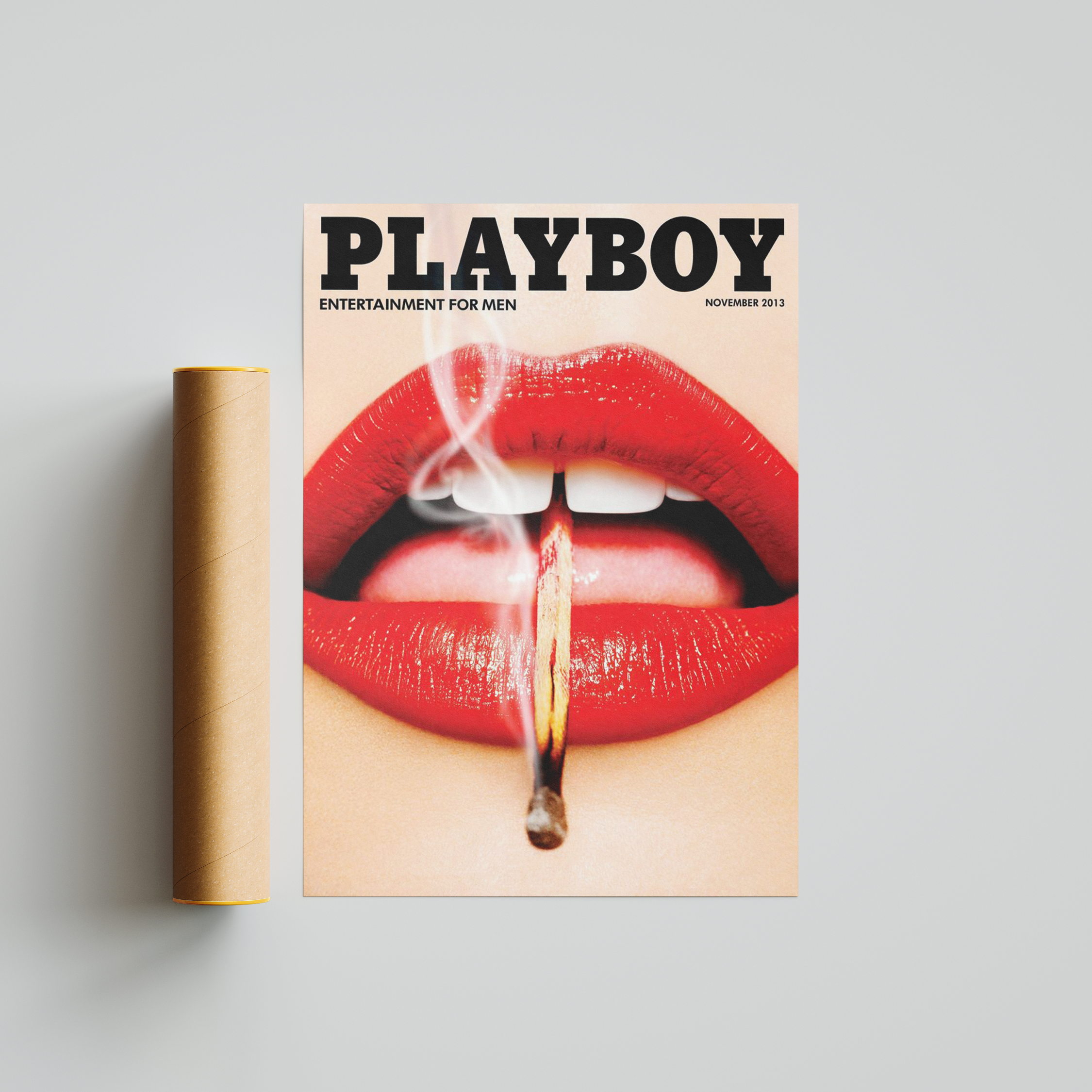 Playboy Smoking Match Poster