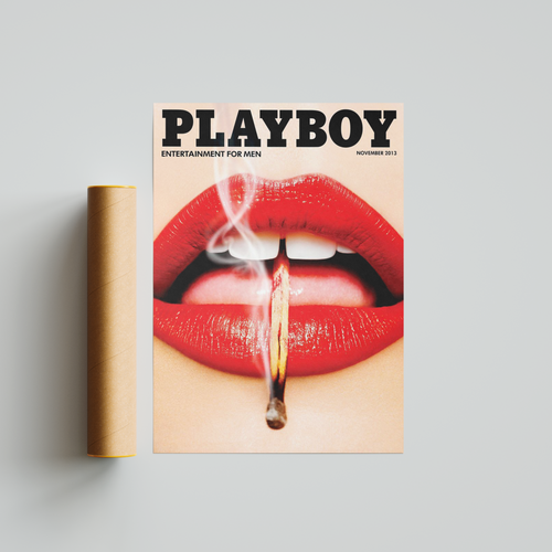 Playboy Smoking Match Poster