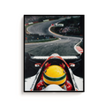 Ayrton Senna Spa Francorchamps - Retro Formula 1 Print
