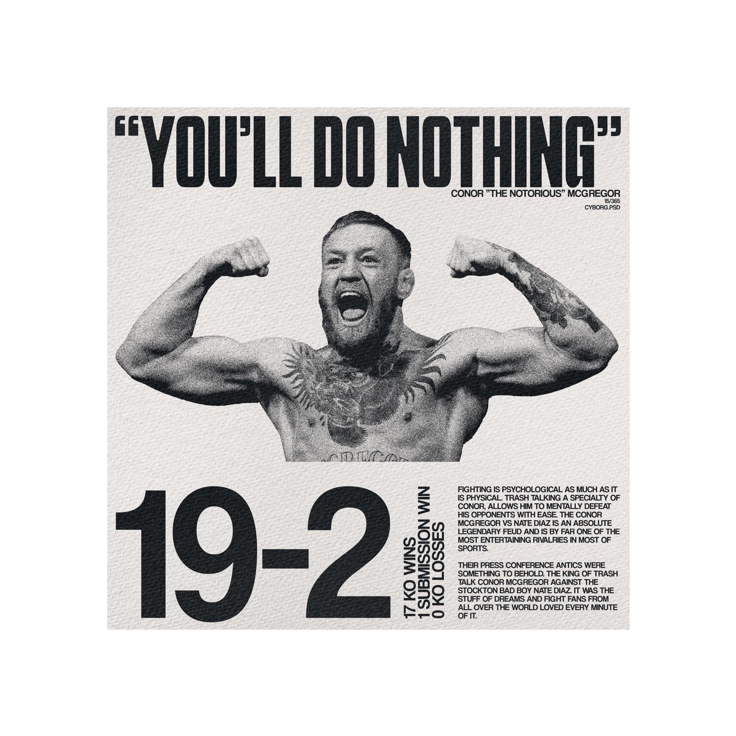 You'll Do Nothing Conor Mcgregor | MMA Poster